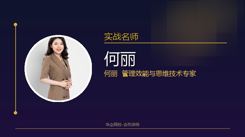 何丽_管理效能与思维技术专家